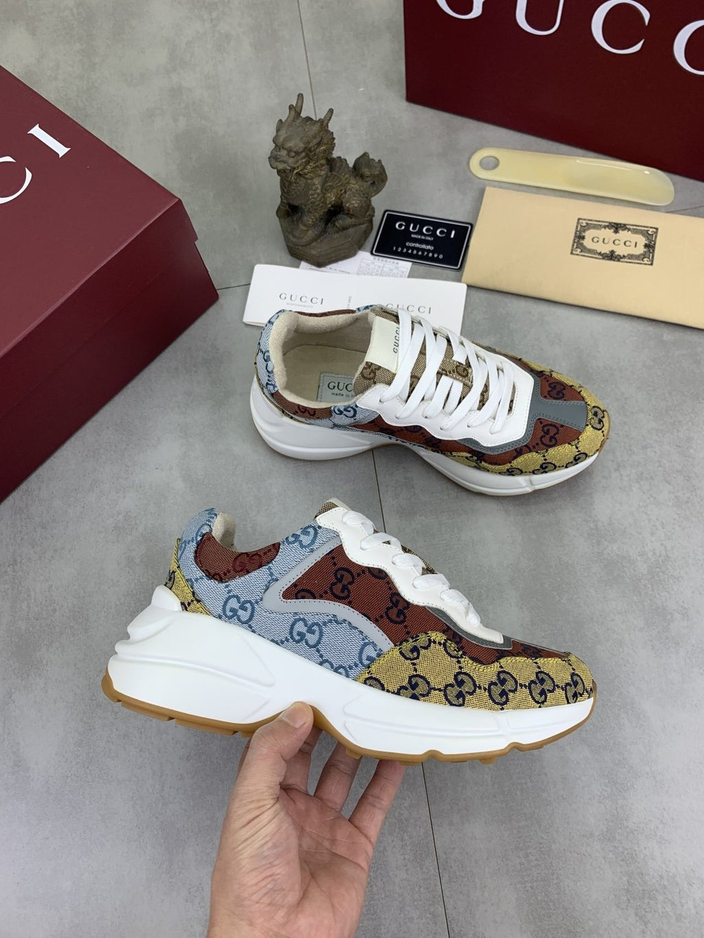 Gucci Patterned Chunky Sneakers