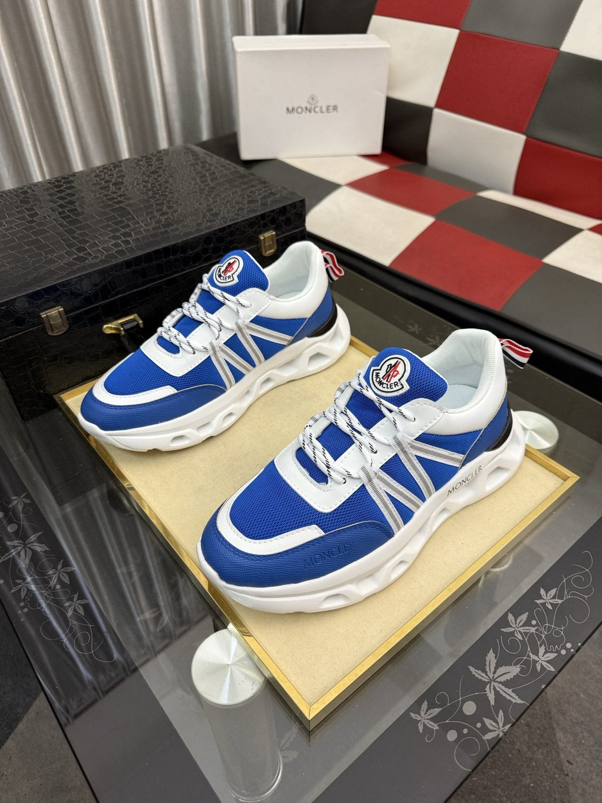 Moncler Paneled Low-Top Sneakers