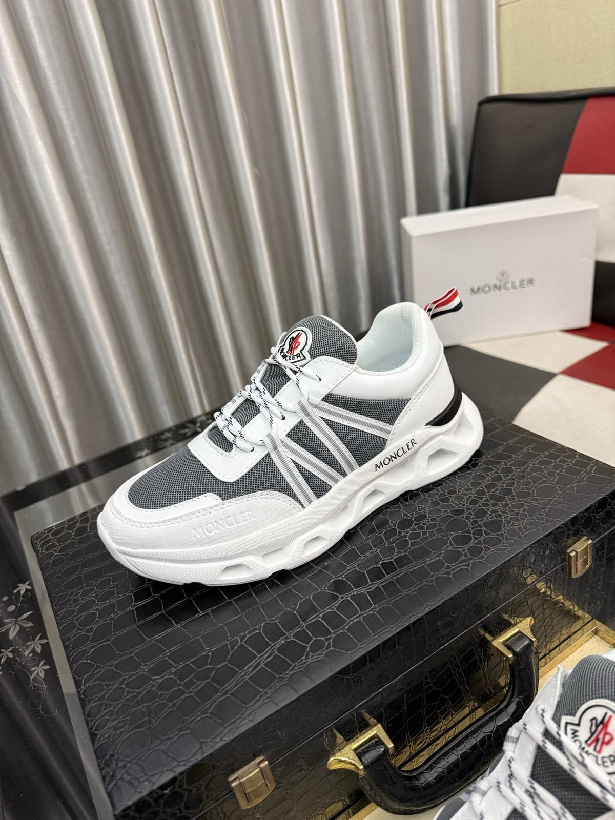 Moncler Paneled Low-Top Sneakers