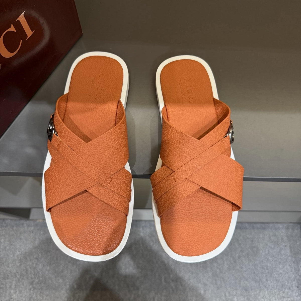 Gucci Cross-Strap Slide Sandals