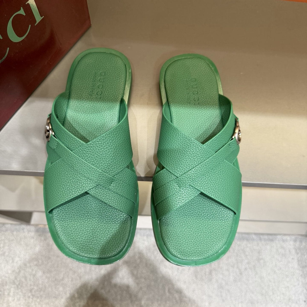 Gucci Cross-Strap Slide Sandals