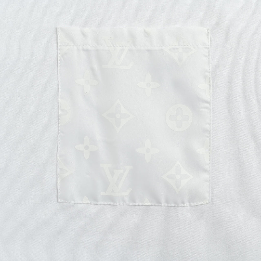 Louis Vuitton LV Shadow Monogram Chest Pocket Short Sleeve T-Shirt — White