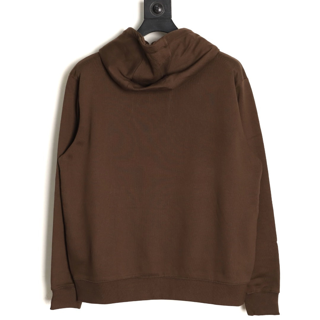 Burberry 25FW Logo-Print Pullover Hoodie - Dark Brown